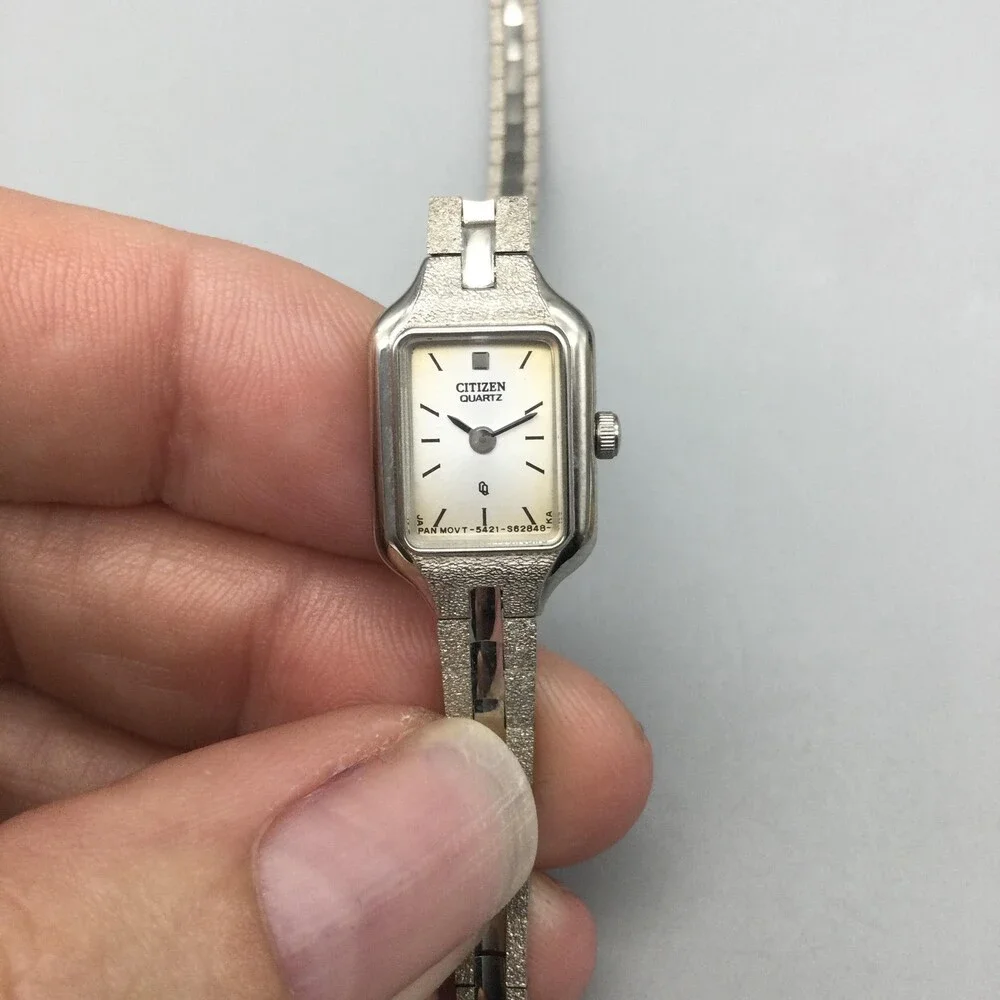 Vintage Citizen Womens Watch 13mm Silver Tone 5421-S21532 New Battery 7